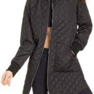 Zella by Nordstrom longline quilted bomber jacket